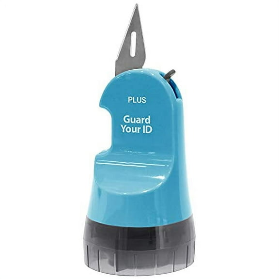 The Original Guard Your ID 3 in 1 Wide Advanced Roller with Retractable Box & Envelope Opener and Identity Theft Prevention Security Stamp Turquoise