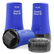 The Original Guard Your ID Confidential Security Roller Set Advanced 2.0 for Identity Theft Protection Redacting Regular 3-Pack, Blue