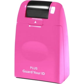 The Original Guard Your ID Identity Protection Security Prevention Stamp Wide Roller (Pink) IS-500CM