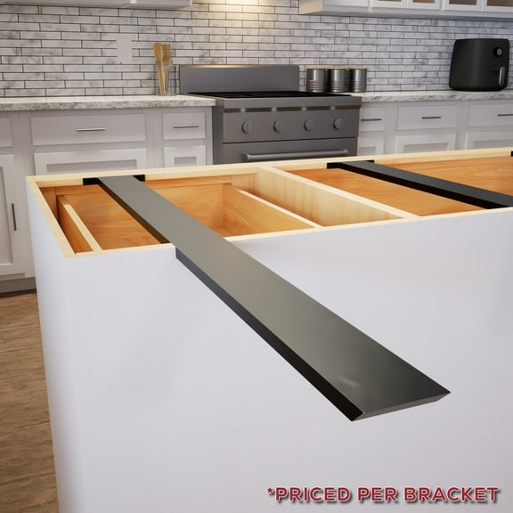 The Original™ Hidden Island Countertop Support Bracket (18 inch, Aluminum)