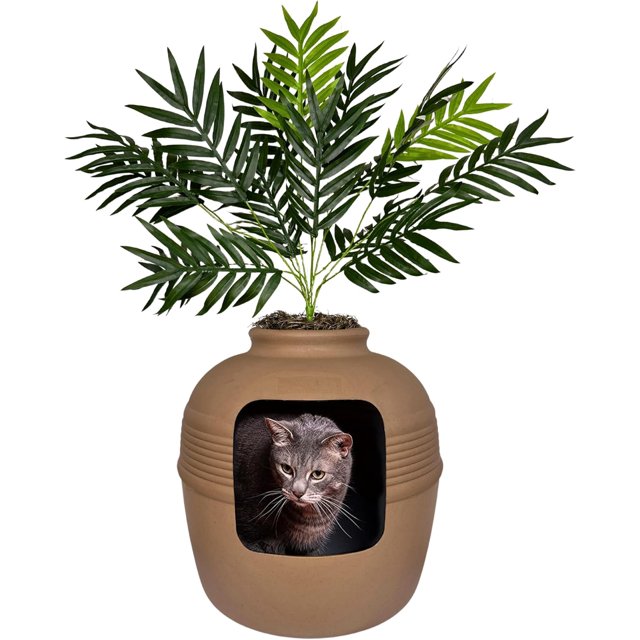The Original Hidden Litter Box Base Kit, Round Enclosed Cat Litter Box