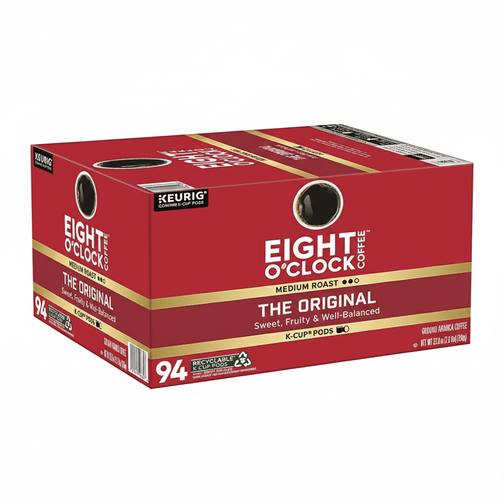 Eight O’Clock Coffee The Original, Medium Roast, 100% Arabica, Keurig K-Cup Pods, 94 Count