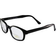 The Original KDs Biker Shades Glasses By PCSUN Black Frames +2.25 Magnification Clear Lenses