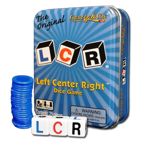 The Original LCR Left Center Right Blue Tin