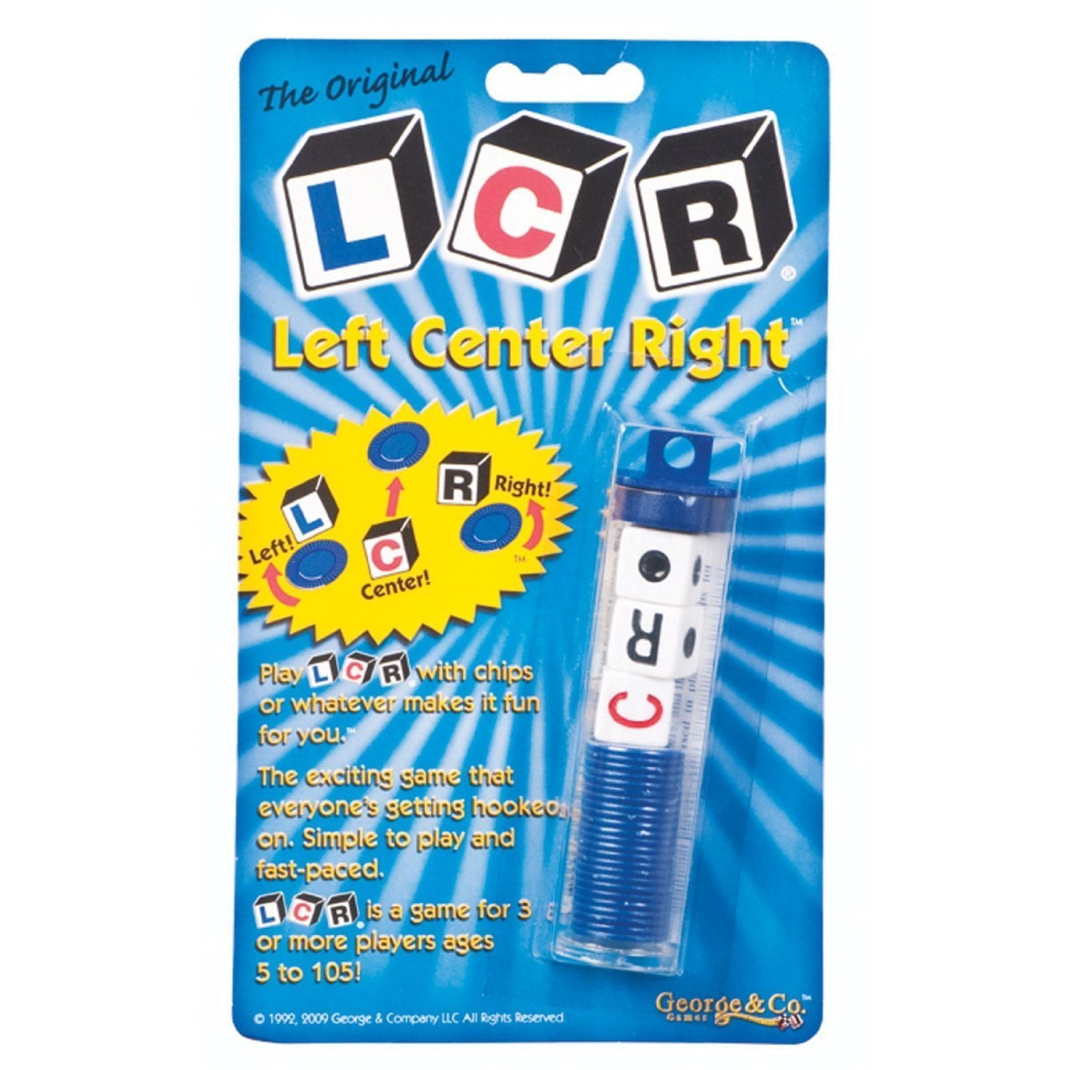 LCR - Left Center Right Dice Game - Random Color - Walmart.com