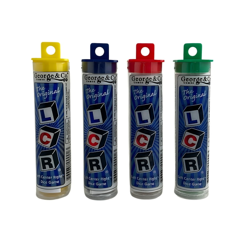 LCR Dice Game, Left Center Right, Includes 3 Dice, 24 Chips