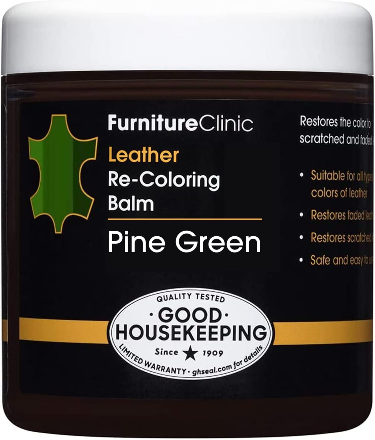  Furniture Clinic Leather Repair Paint & Dye, 2-in-1 Seal and  Color, Use on Faded, Worn, and Scratched Car Seats, Clothing