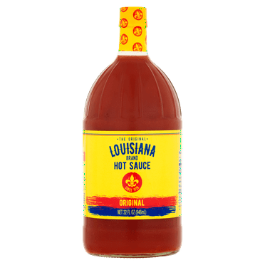 The Original Louisiana Brand Hot Sauce, Original Flavor, Shelf-Stable, 32 fl oz Bottle