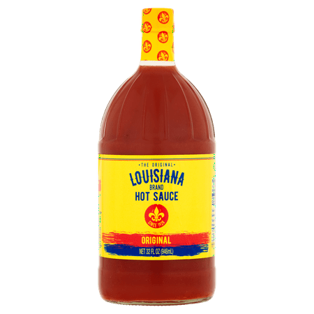 The Original Louisiana Brand Hot Sauce, Original Flavor, Shelf-Stable, 32 fl oz Bottle
