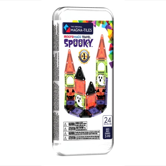 The Original MAGNA-TILES microMAGS Spooky Travel Set 24-Piece Magnetic Construction Set