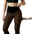 thumbnail image 1 of The Original Magic Fleece Lined Leggings - Compression Band & One Seam Option, Women Shaping Snatch Waist Stay Warm, 1 of 5