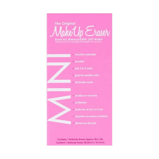 The Original MakeUp Eraser Mini Pink, Reusable Makeup Remover Cloth