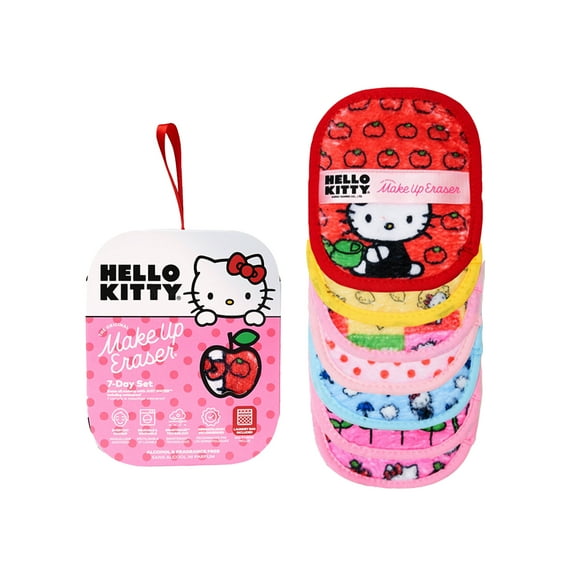 The Original Makeup Eraser 7-Day Set - Hello Kitty Design - Removes Waterproof Makeup and Sunscreen
