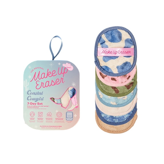The Original Makeup Eraser Coastal Cowgirl 7-Day Set with Laundry Bag - Removes Makeup and Exfoliates Skin
