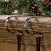 The Original MantleClip Stocking Holder, 4-pack, Embossed Snowflake design, Oil-Rubbed Bronze
