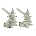 thumbnail image 1 of The Original MantleClip Stocking Holders with Removable ZINC ALLOY Holiday Icons (2-pack Christmas Tree, Silver), 1 of 4