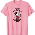 thumbnail image 1 of The Original Mickey Mouse 1928 DTG Print Unisex T-Shirt,Light Pink Color,Size YL, 1 of 5