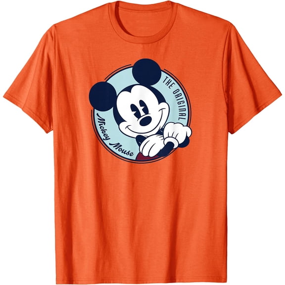 The Original Mickey Mouse Retro Vintage DTG Print Unisex T-Shirt,Orange Color,Size 3T
