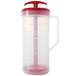 Rubbermaid 2 Quart 1 Pack Red Plastic Simply Pour Pitcher with  Multifunction Lid