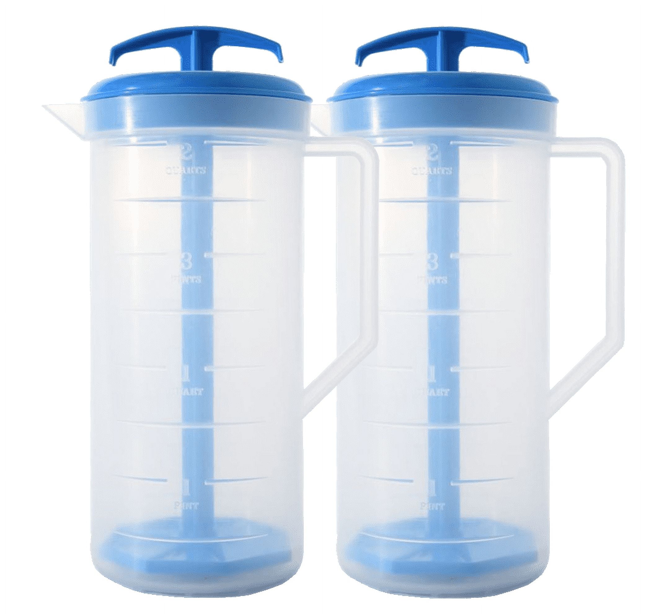 The Original MixStir 2 Quart Plastic Mixing Pitcher (Set of 2, Blue)