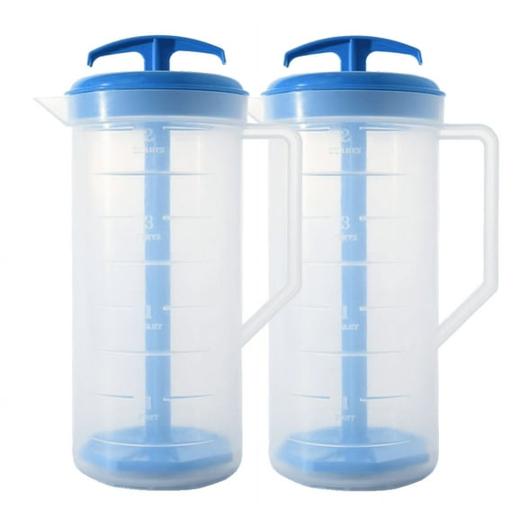 The Original MixStir 2 Quart Plastic Mixing Pitcher (Set of 2, Blue)