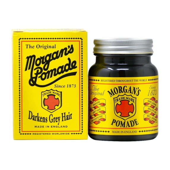 Morgan's Pomade Hair Darkening Pomade, Gradually Darkens Grey Hair, Styles and Adds Shine to Dry Hair, Helps Control Fizz with Vitamin E 100g