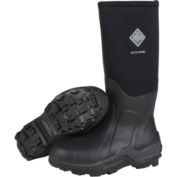 The Original Muck Boot Company Arctic Sport Men's Boots 12 US Black — Residential Use, Standard Application
