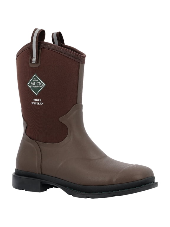 Original Muck Boot Company Men's Chore Western Mid Calf Boot, Dark Brown, 10 — Residential Use, Standard Application