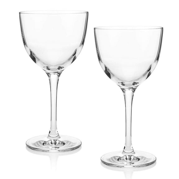 The Original Nick & Nora Crystal Coupette-Style Glass  Iconic 2-Piece Set of Vintage-Inspired Barware for Craft Cocktails (Gift Box Collection)