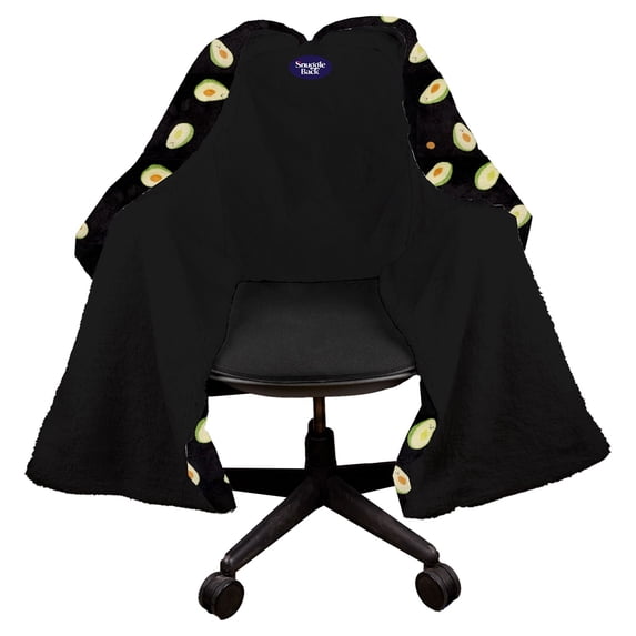 The Original Office Chair Blanket by SnuggleBack; Cozy Comfy Office Desk Chair Wrap Attaches for Convenient Heat and Hands-Free. Stay Warm In The Winter or Summer. Avocado Faux Fur with Sherpa Fleece