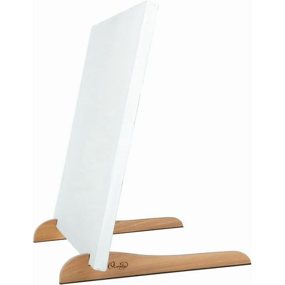 The Original Overby Tabletop Painting Easel 10 Pack, Portable Compact Easy Carry, Hold & Display Stretched Canvas Stable, 12" Inches, Natural Wood