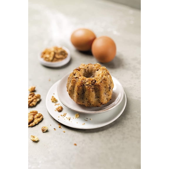 The Original Perfect Mini Fluted Cake Mold - Non-Stick Silicone Bakeware for Easy Release and Cleaning