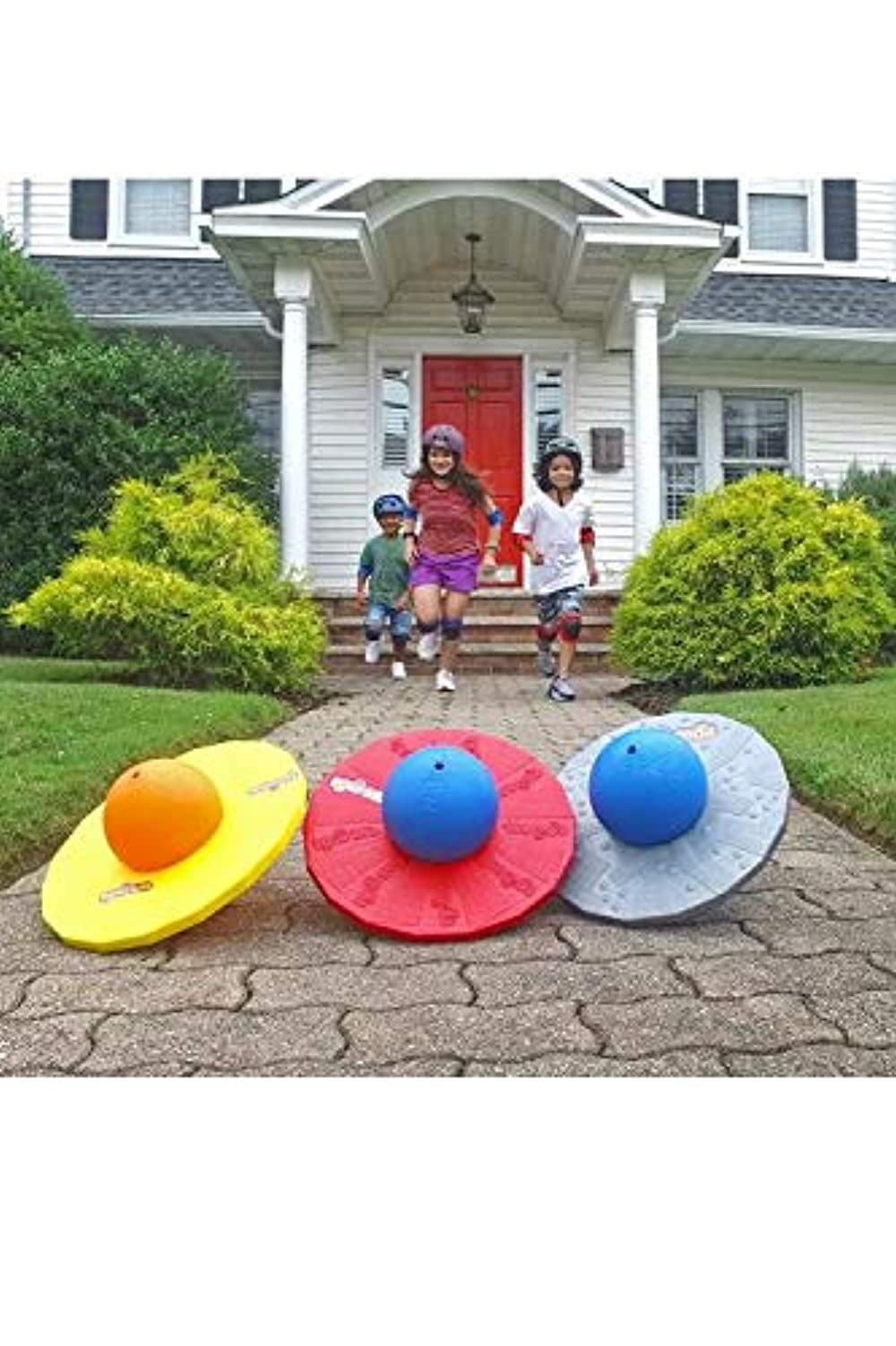 Christoy Pogo Jumper With Handle And Ball Pump, High Jump Toy Bounce Jump Trick Board Pogo Bouncing Ball Safe And Fun Pogo Stick For Kids Boys Girls And Adults (Green