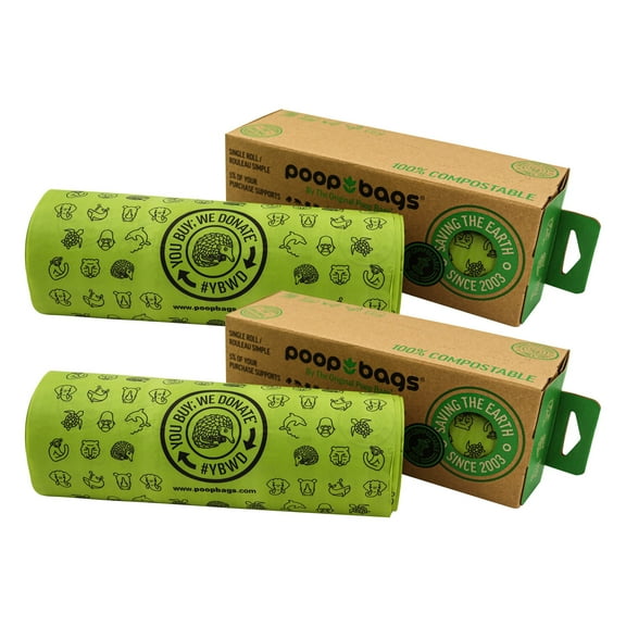 The Original Poop Bags® Dog Waste Bags,  You Buy; We Donate® Poop Bags Compostable Single Bulk Roll, OK COMPOST Certified Pet Waste Bags, Dog Poop Bags, 400 Count Dog Bags