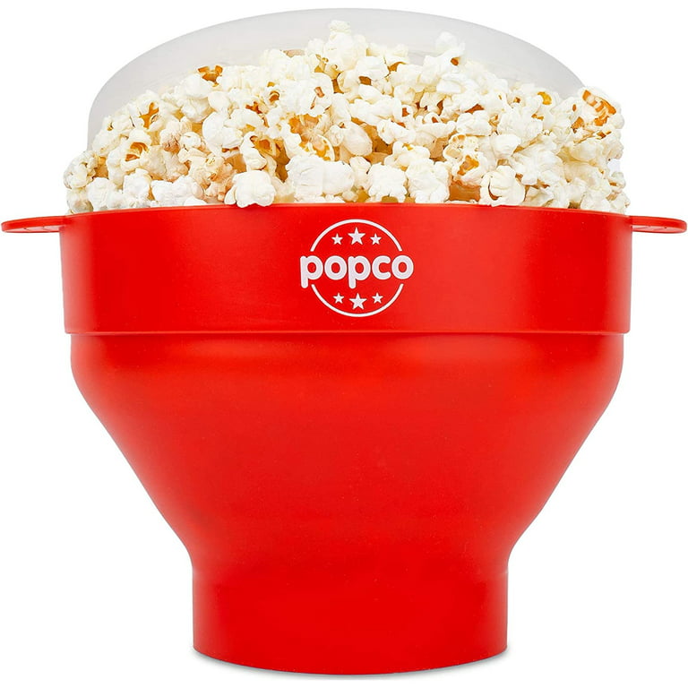 The Original Popco Silicone Microwave Popcorn Popper with Handles, Silicone  Popcorn Maker, Collapsible Bowl Bpa Free and Dishwasher Safe - 15 Colors