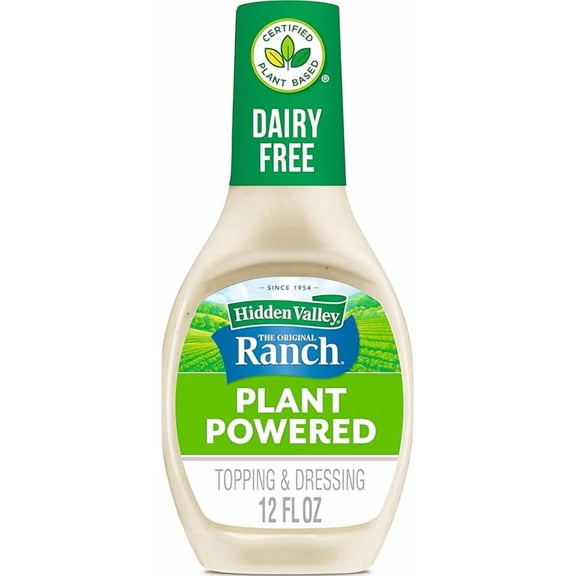 Pack of 1 The Original Ranch Plant Powered Dairy Free Ranch Salad Dressing and Topping, 12 Fluid Ounces (Package May Vary)