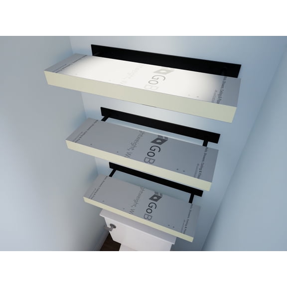 The Originalâ„¢ Ready-to-Tile Free Floating Shelf with GoBoard 10x36