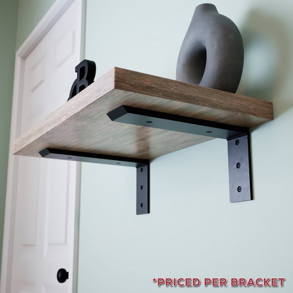 The Original™ Regular Wood Shelf Bracket - 12x10 (Aluminum)