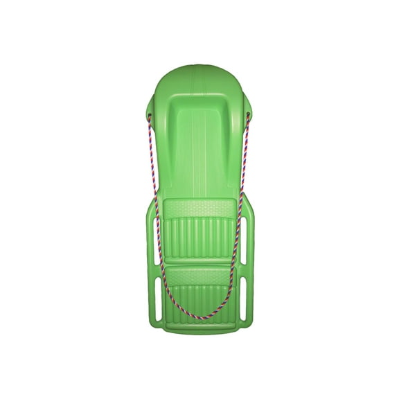 The Original Retro Racer Snow Sled by Confer Plastics, Green Glider Color, Durable Design for All Ages, Made in USA, Available as a Single Sled for Quick Rides