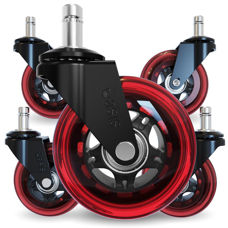 The Original Rollerblade Office Chair Wheels (As Seen On PBS) Incredibly Smooth & Quiet
