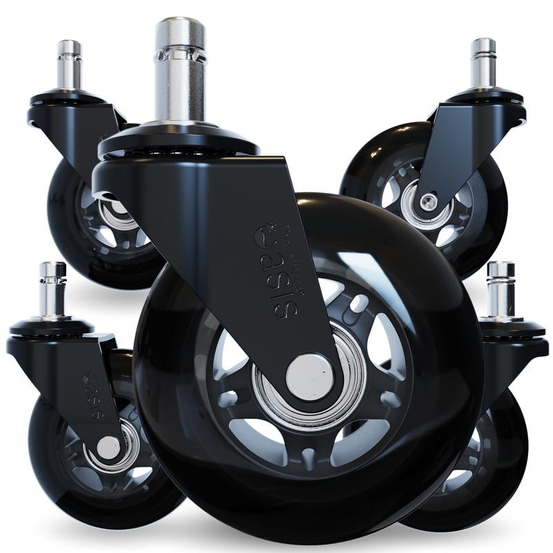 The Original Rollerblade Office Chair Wheels (As Seen On PBS) Incredibly Smooth & Quiet