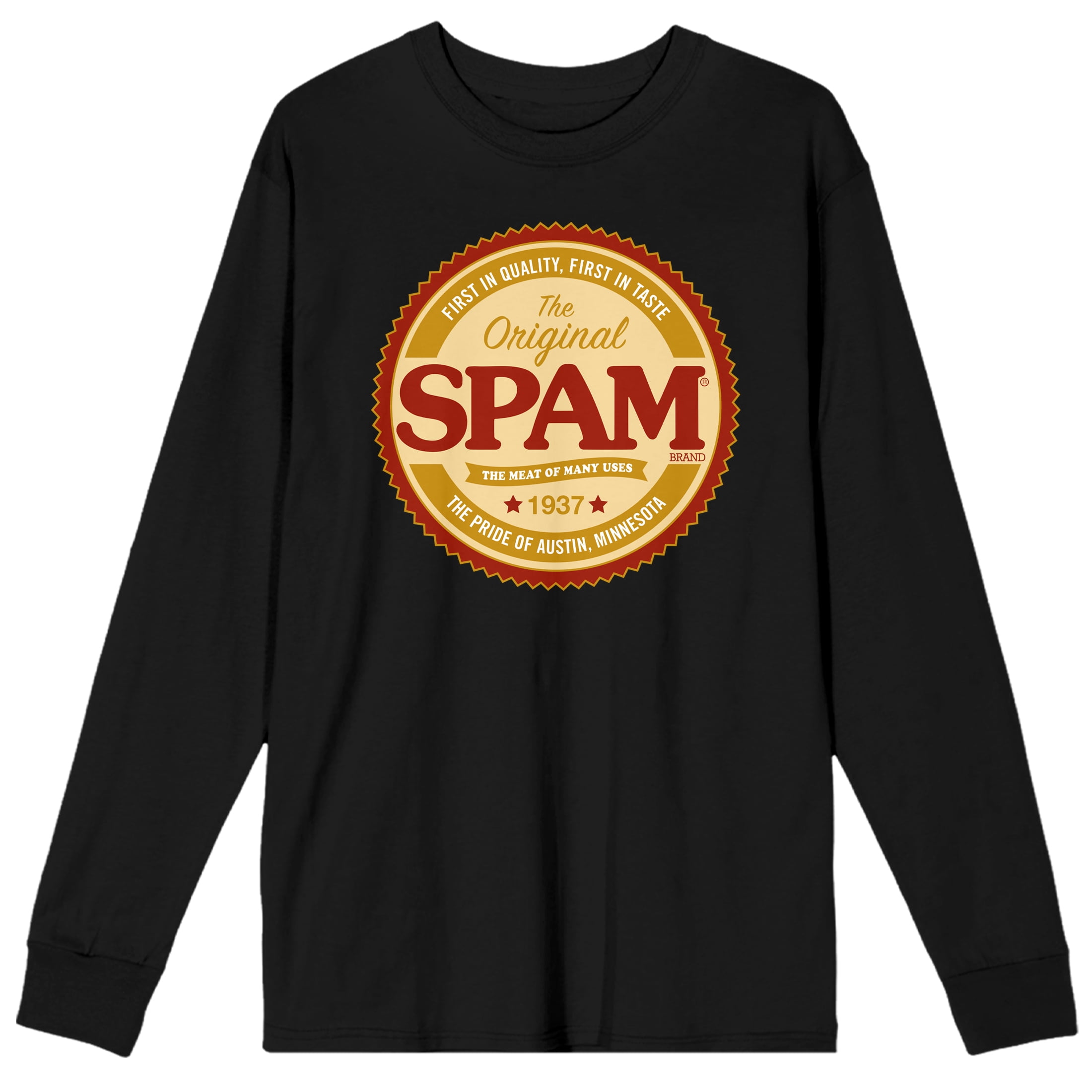 The Original SPAM Brand 1937 Logo Mens Black Long Sleeve T-shirt-3XL