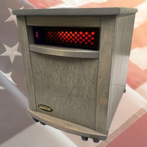 The Original SUNHEAT Original SUNHEAT Amish Hand Crafted Infrared Heater - Driftwood Maple