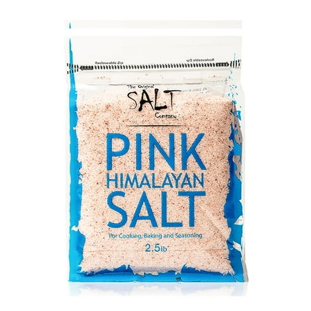 The Original Salt Company Fine Pink Himalayan Cooking Season Salt, 2.5 Pound Bag