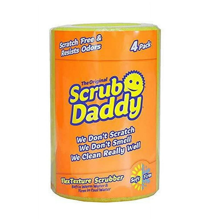  Scrub Daddy- Scrub Daddy Dye Free- FlexTexture Sponge, Soft in  Warm Water, Firm in Cold, Deep Cleaning, Dishwasher Safe, Multiuse, Scratch  Free, Odor Resistant, Functional, 1pk (Pack of 1) : Health