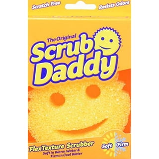  Scrub Daddy- Scrub Daddy Dye Free- FlexTexture Sponge, Soft in  Warm Water, Firm in Cold, Deep Cleaning, Dishwasher Safe, Multiuse, Scratch  Free, Odor Resistant, Functional, 1pk (Pack of 1) : Health