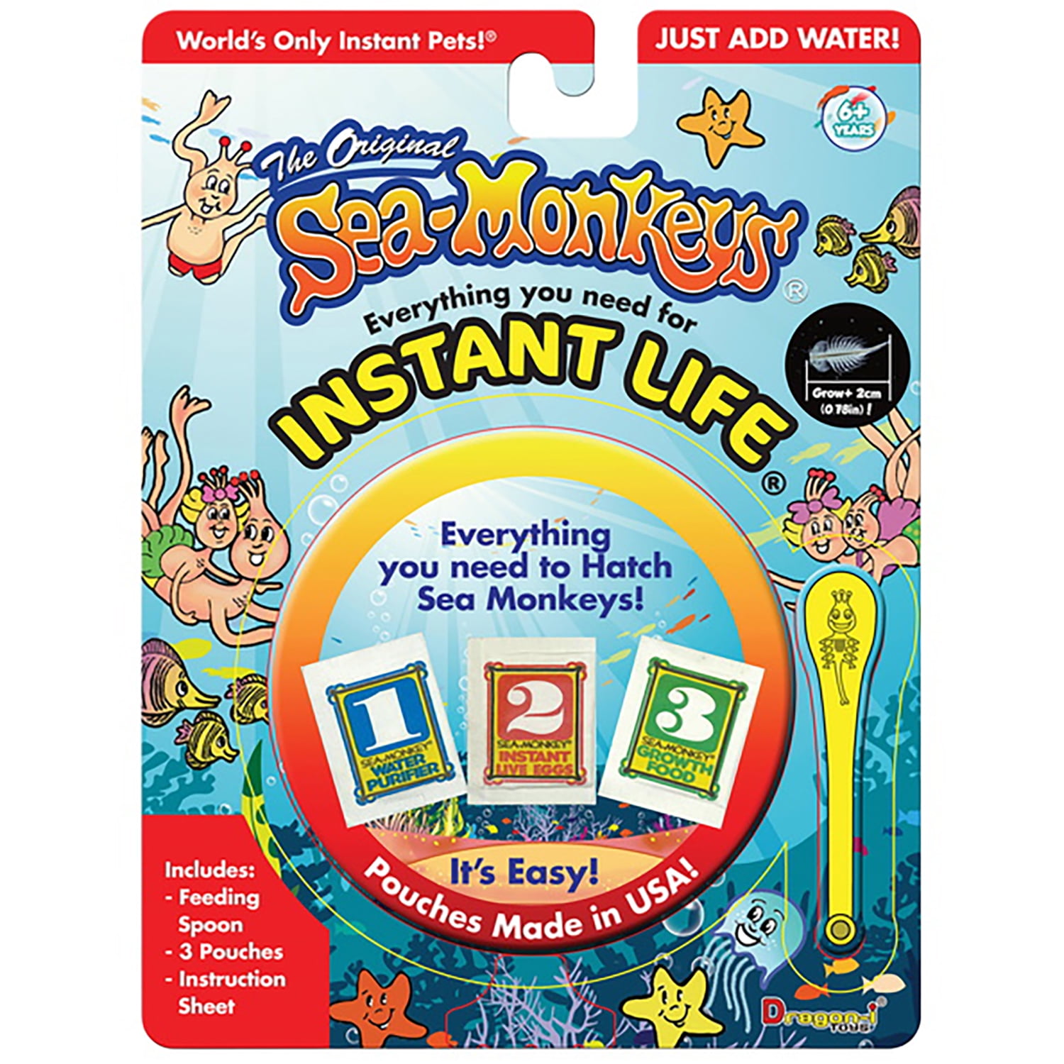 SCHYLLING The Original Sea-Monkeys Instant Life Kit - Everything You Need to Hatch Sea Monkeys!
