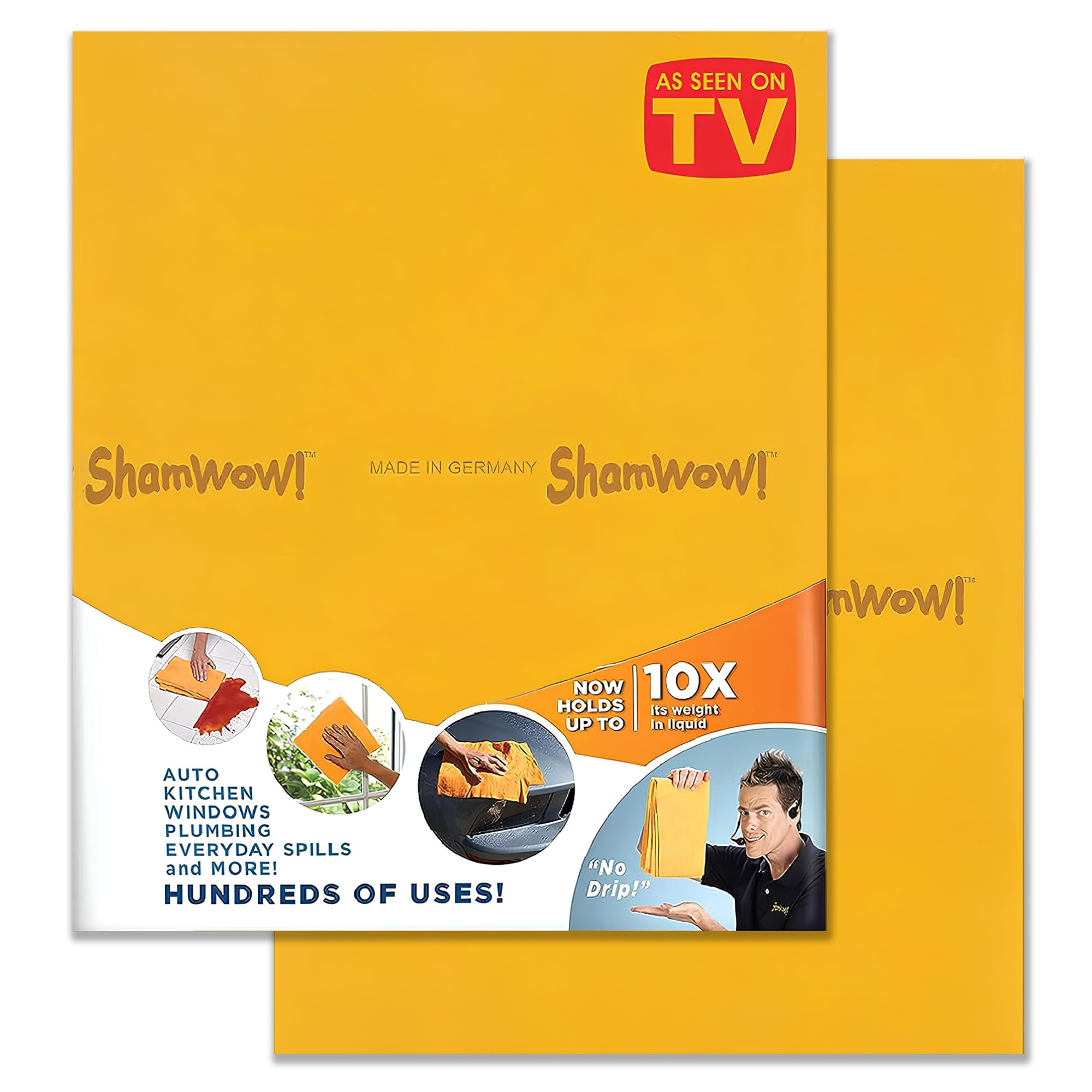 Shamwow! Box of 8 Super Absorbent Towels 4 Large, 4 Mini - NEW