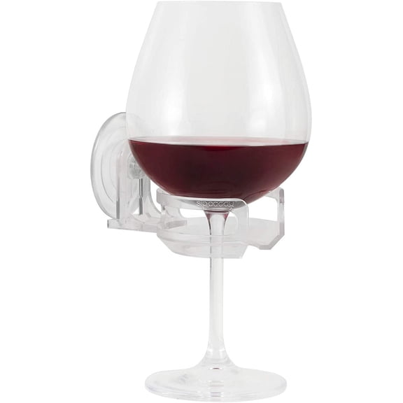 The Original Shower Beer & Bath Wine Holder | Portable Drink Cupholder Caddy Beer, Wine, Shampoo American-Made Suction Cup Clear