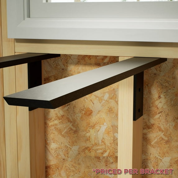 The Original™ Side Wall Aluminum Hidden Countertop Support - Right Angled Bracket (08 inch)